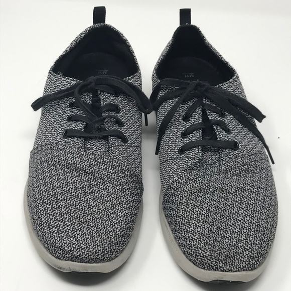 Toms Other - Toms Lace Up Shoes Sneakers Mens 11 44 Black White